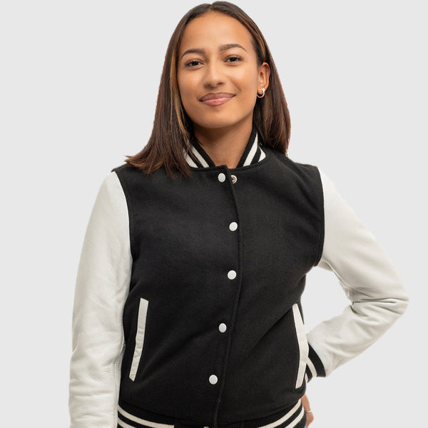 Women's Leather Varsity Jacket