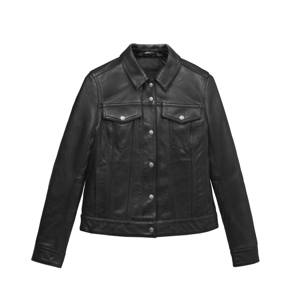 Madison Womens Fashion Leather Jacket Black