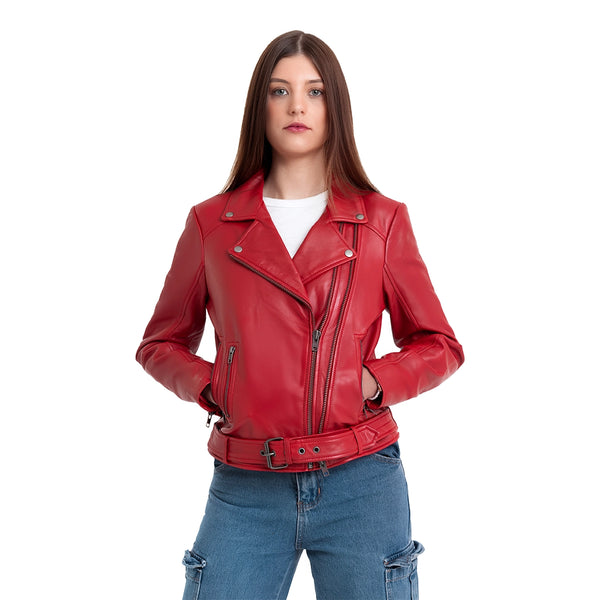 Chloe Womens Fashion Leather Jacket