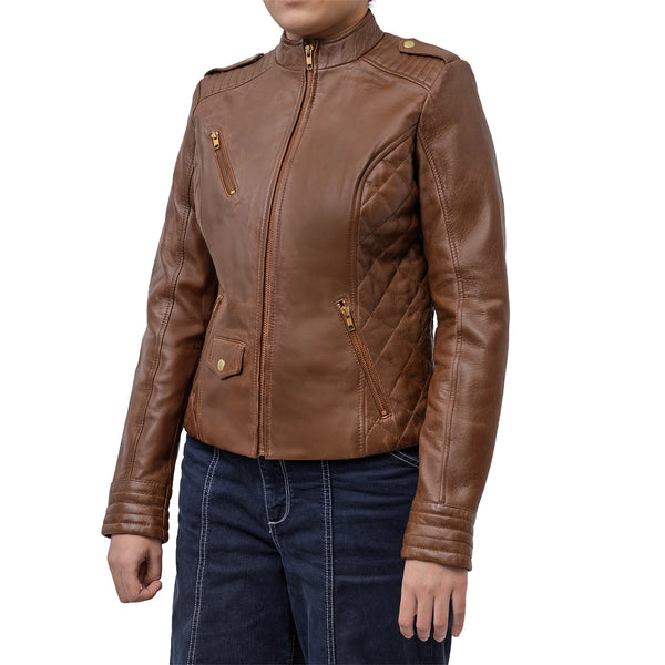 Madelin Womens Fashion Leather Jacket