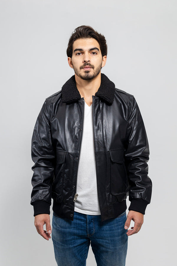 Bomber Men's Fashion Leather Jacket Men's Bomber Jacket Whet Blu NYC