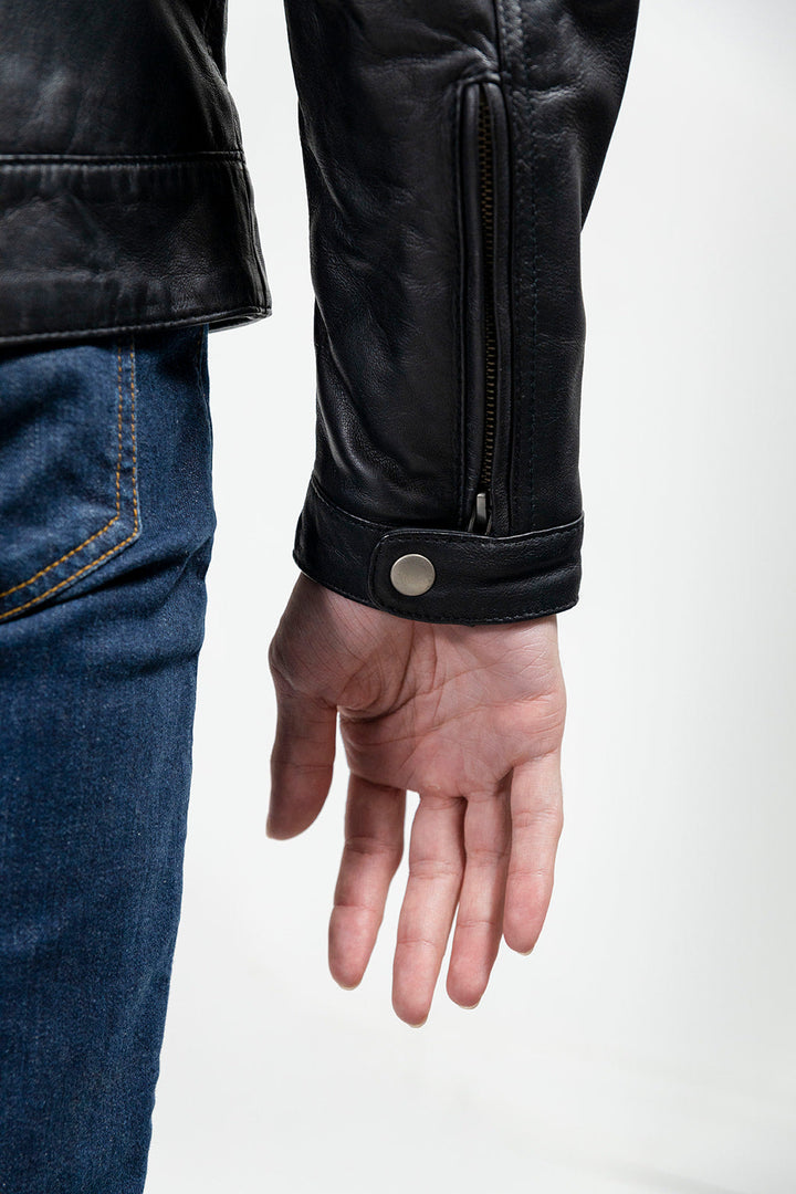 Axel Mens Leather Jacket Men's Leather Jacket Whet Blu NYC